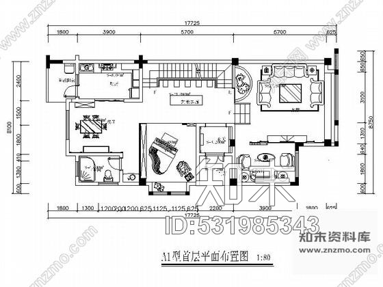 施工图毕业设计叠拼欧式双层别墅室内装修图含方案cad施工图下载【ID:531985343】