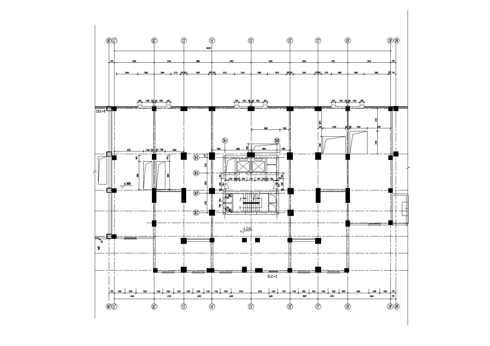 高层一梯四户塔式底商公寓楼建筑施工图施工图下载【ID:165392162】