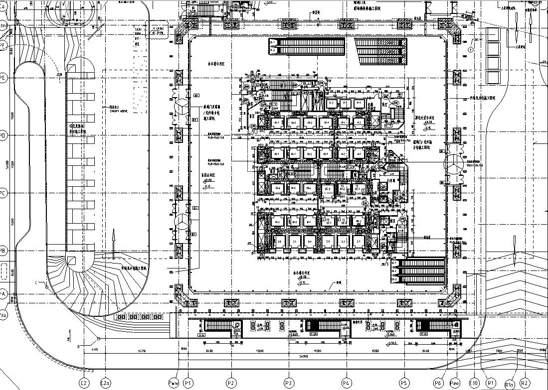 超高层知名办公综合体塔楼写字楼建筑施工图设计（74层）施工图下载【ID:165944108】