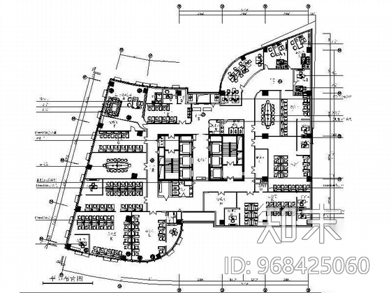 [杭州]某药业公司22层办公空间装修图cad施工图下载【ID:968425060】