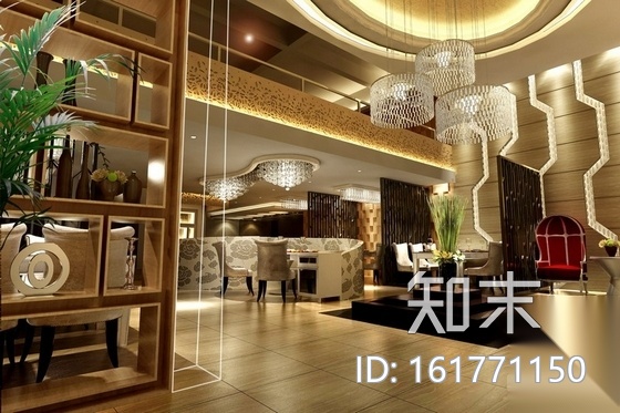 [上海]某时尚火锅店室内装修图（含效果）施工图下载【ID:161771150】