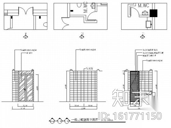 [上海]某时尚火锅店室内装修图（含效果）施工图下载【ID:161771150】