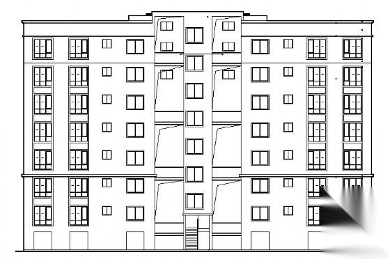 某七层住宅楼建筑施工图cad施工图下载【ID:149851138】