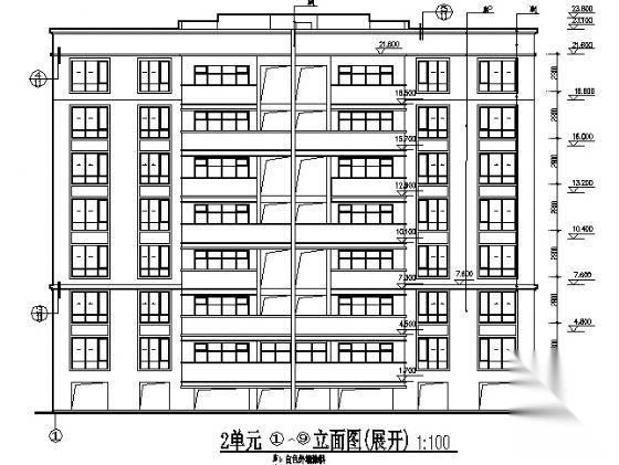 某七层住宅楼建筑施工图cad施工图下载【ID:149851138】