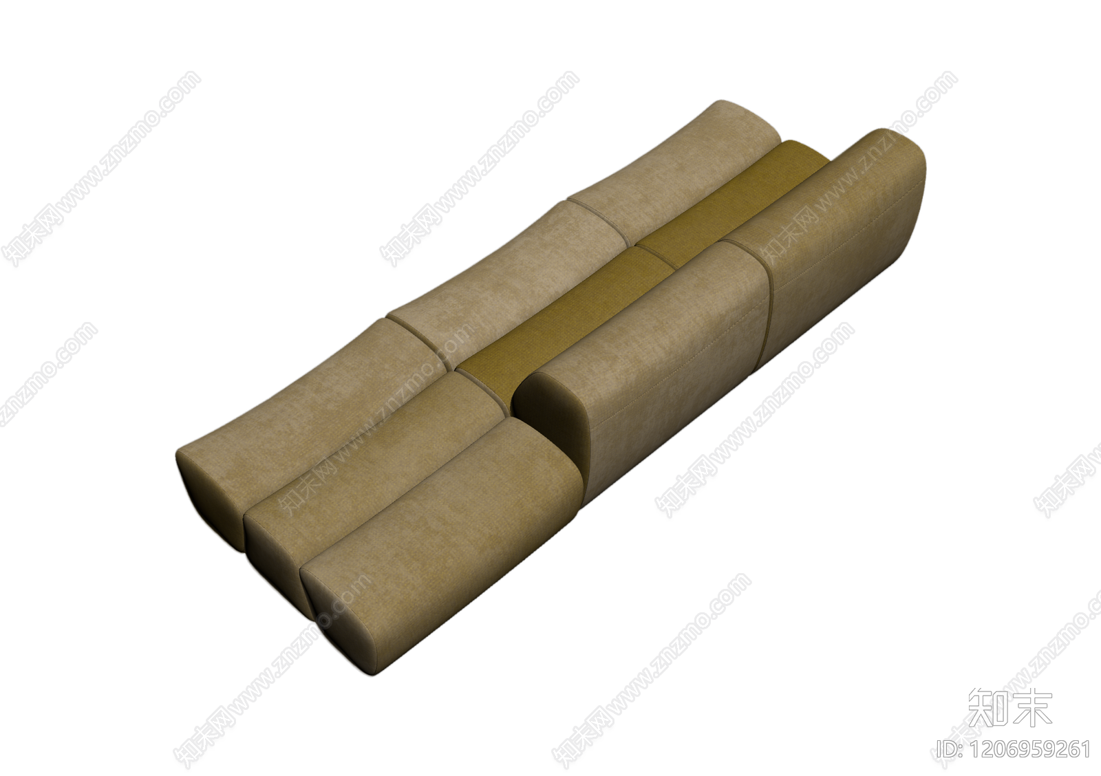 模块化布艺沙发组件3D模型下载【ID:1206959261】