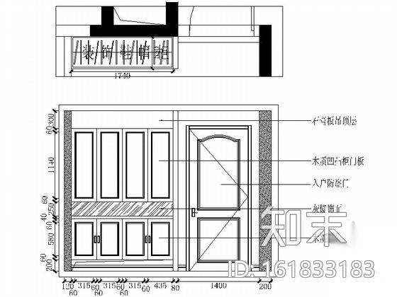 [浙江]义乌现代质朴三居室住宅装修CAD施工图（含效果图...cad施工图下载【ID:161833183】