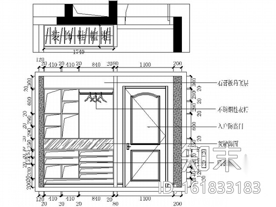 [浙江]义乌现代质朴三居室住宅装修CAD施工图（含效果图...cad施工图下载【ID:161833183】