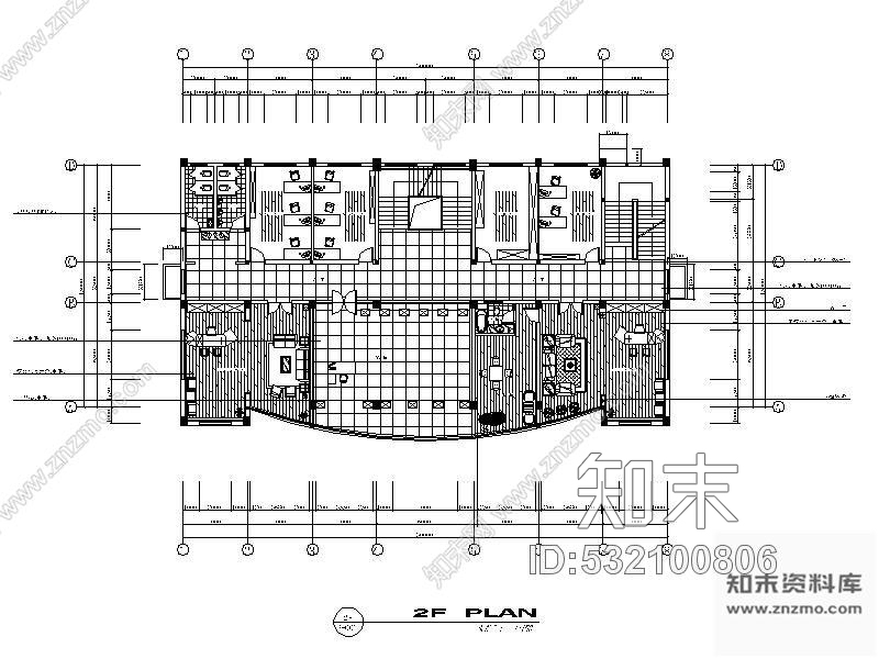 施工图某办公空间装饰设计图cad施工图下载【ID:532100806】