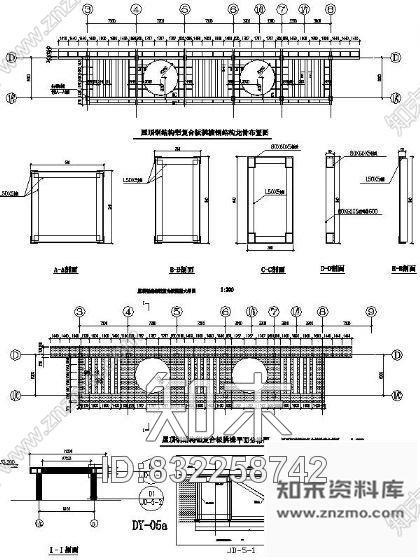 图块/节点屋顶钢结构铝复合板挑檐大样图cad施工图下载【ID:832258742】