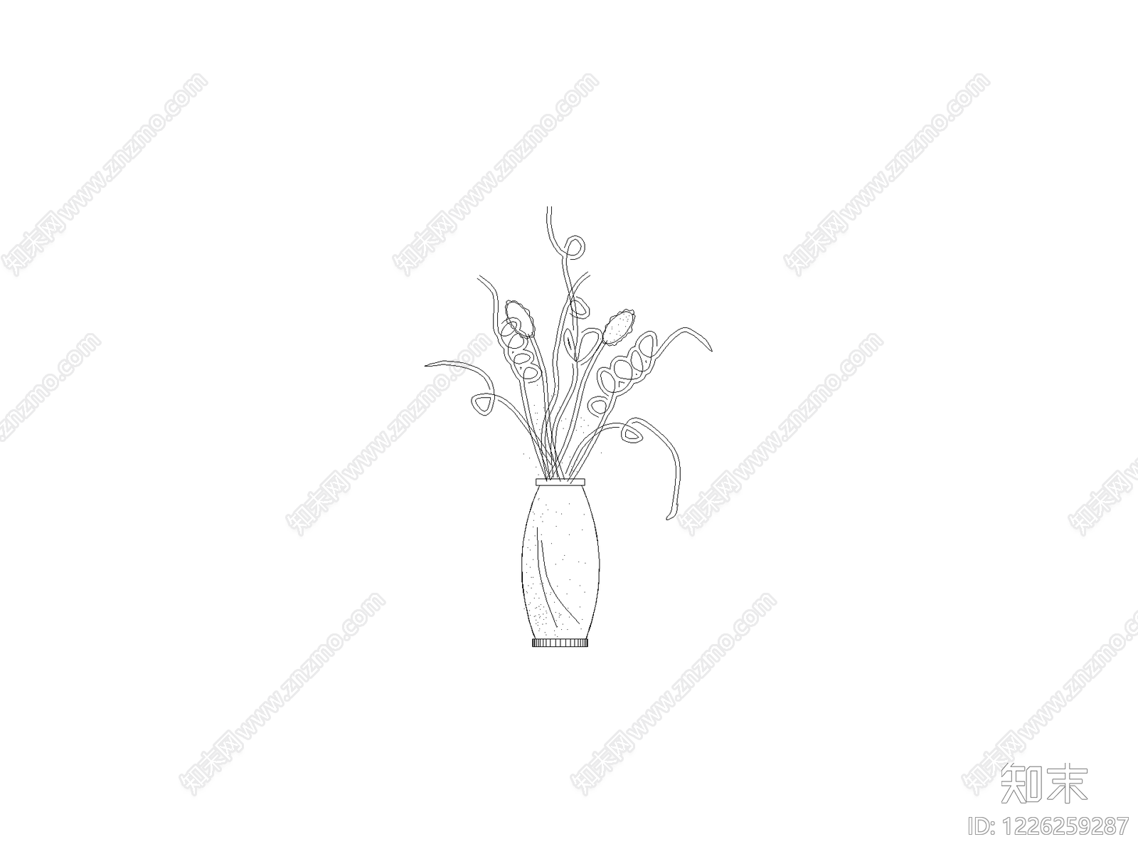 陈设类立面挂画cad施工图下载【ID:1226259287】
