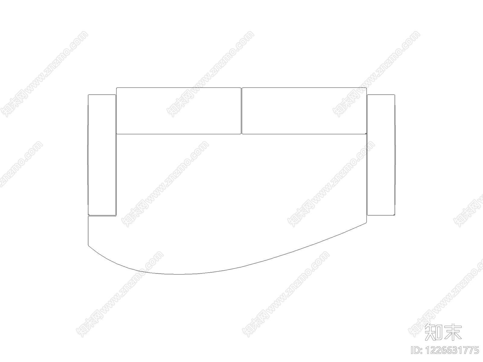 沙发cad施工图下载【ID:1226631775】
