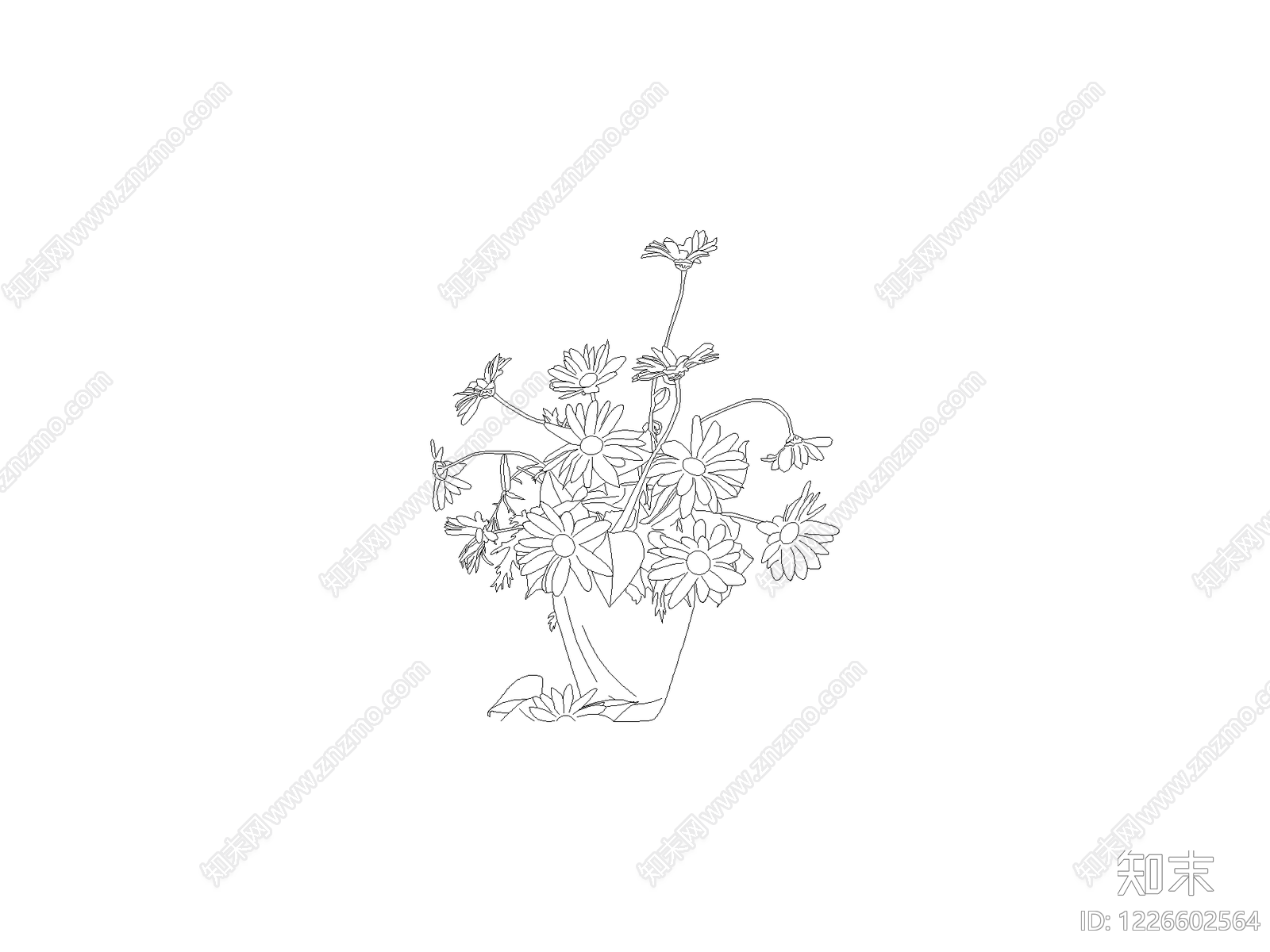 中式,现代花CAD图纸