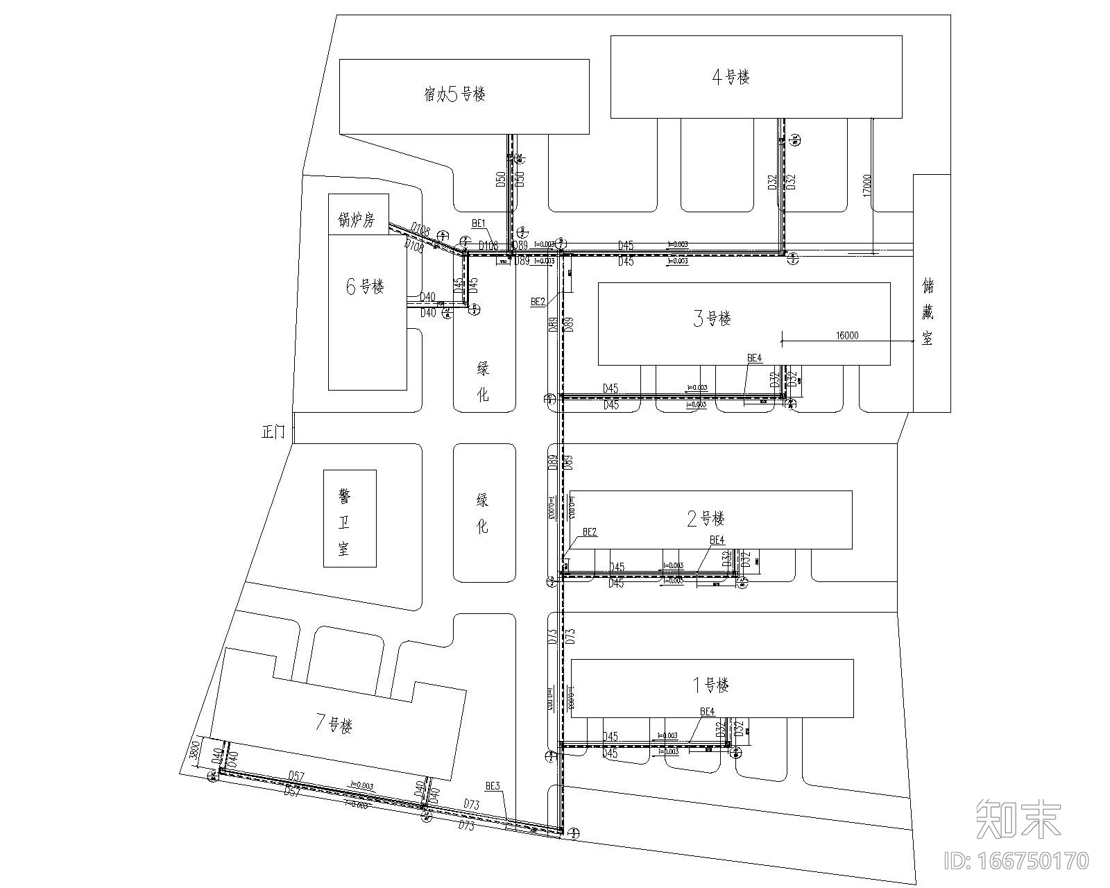 室外热力管网改造施工图cad施工图下载【ID:166750170】