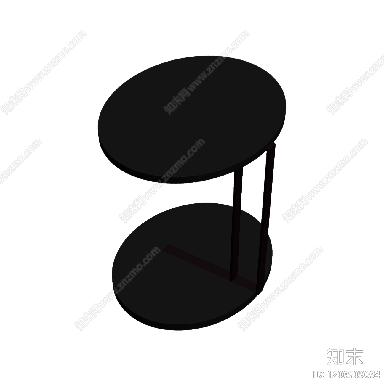 圆形双层边桌3D模型下载【ID:1206909034】