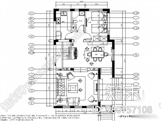 [江苏]某三层现代欧式风格样板间室内装修施工图（含效果...cad施工图下载【ID:180757108】