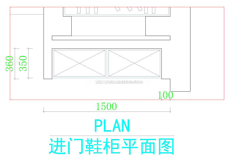 鞋柜cad施工图下载【ID:179705175】