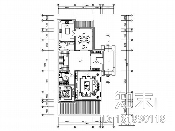 [四川]欧式品质生活三层联排别墅室内施工图cad施工图下载【ID:161830118】