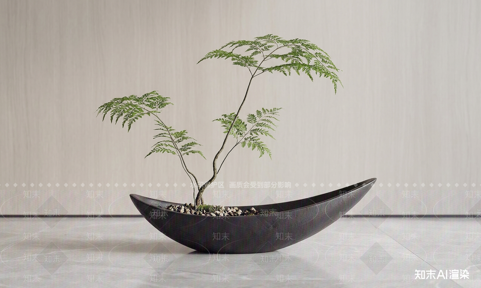 艺术绿植盆栽3D模型下载【ID:1227381425】