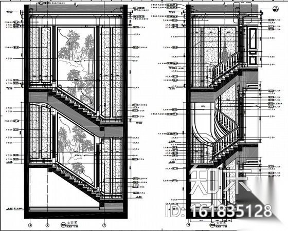 [上海]超奢华霸气欧式别墅施工图（含效果图、材料样板）cad施工图下载【ID:161835128】