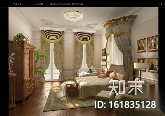 [上海]超奢华霸气欧式别墅施工图（含效果图、材料样板）cad施工图下载【ID:161835128】