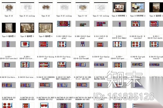 [上海]超奢华霸气欧式别墅施工图（含效果图、材料样板）cad施工图下载【ID:161835128】
