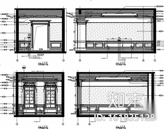 [上海]超奢华霸气欧式别墅施工图（含效果图、材料样板）cad施工图下载【ID:161835128】