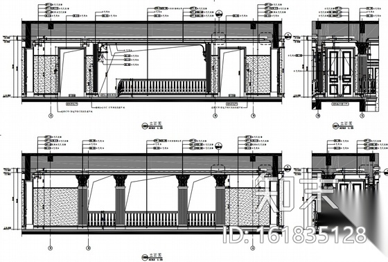 [上海]超奢华霸气欧式别墅施工图（含效果图、材料样板）cad施工图下载【ID:161835128】