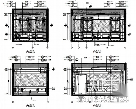 [上海]超奢华霸气欧式别墅施工图（含效果图、材料样板）cad施工图下载【ID:161835128】