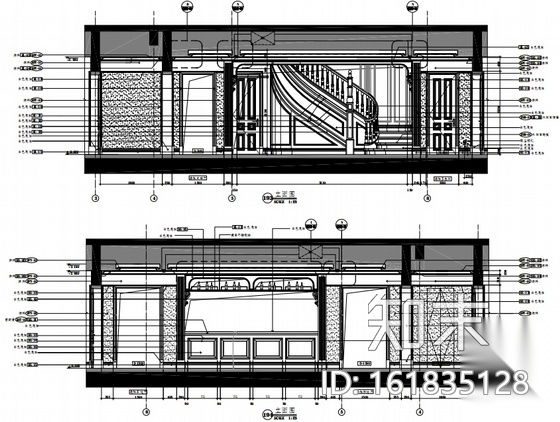 [上海]超奢华霸气欧式别墅施工图（含效果图、材料样板）cad施工图下载【ID:161835128】