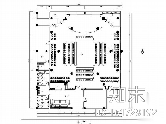 某酒店精致会议室装修图cad施工图下载【ID:161729192】