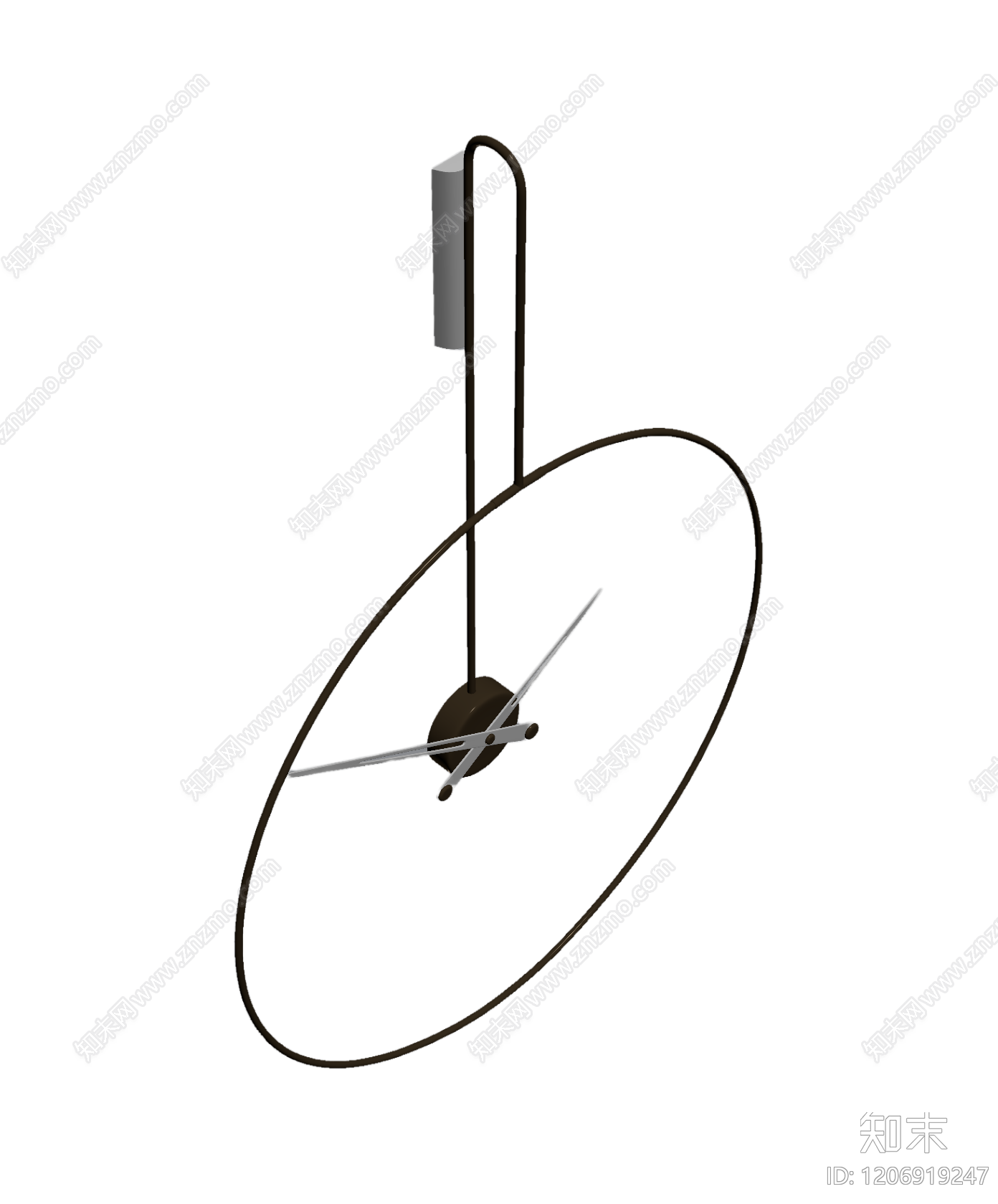 极简金属挂钟3D模型下载【ID:1206919247】