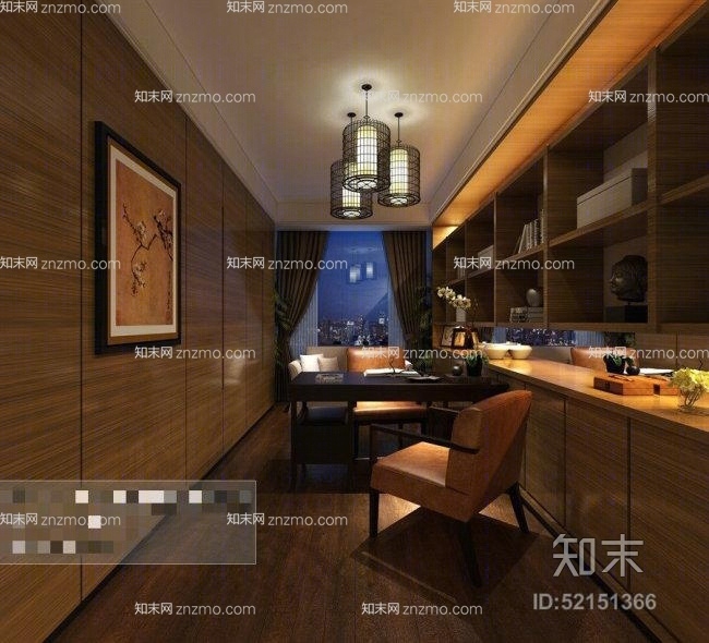 家居书房113D模型下载【ID:52151366】