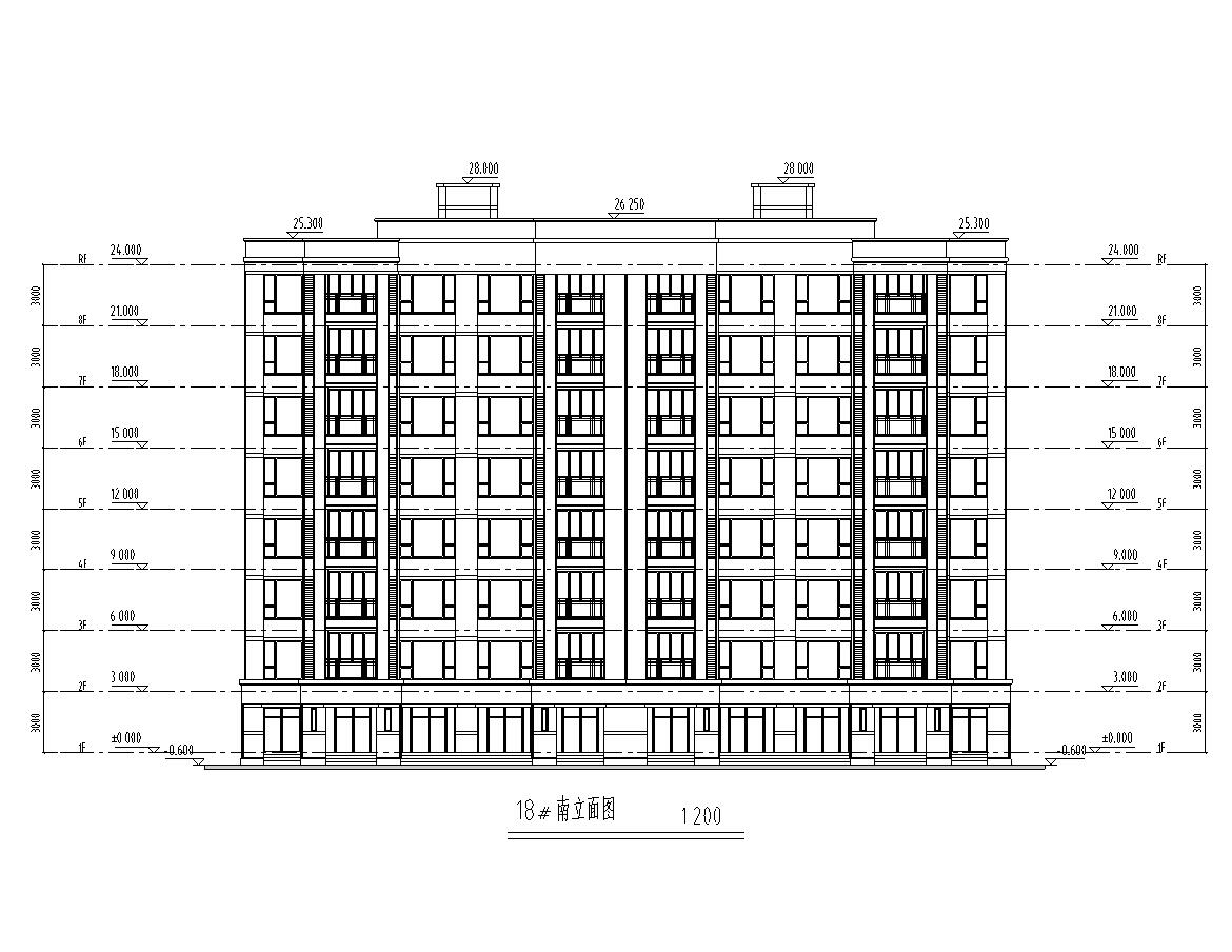 [上海]浦江镇中心商品住宅建筑施工图设计（CAD）cad施工图下载【ID:167948190】