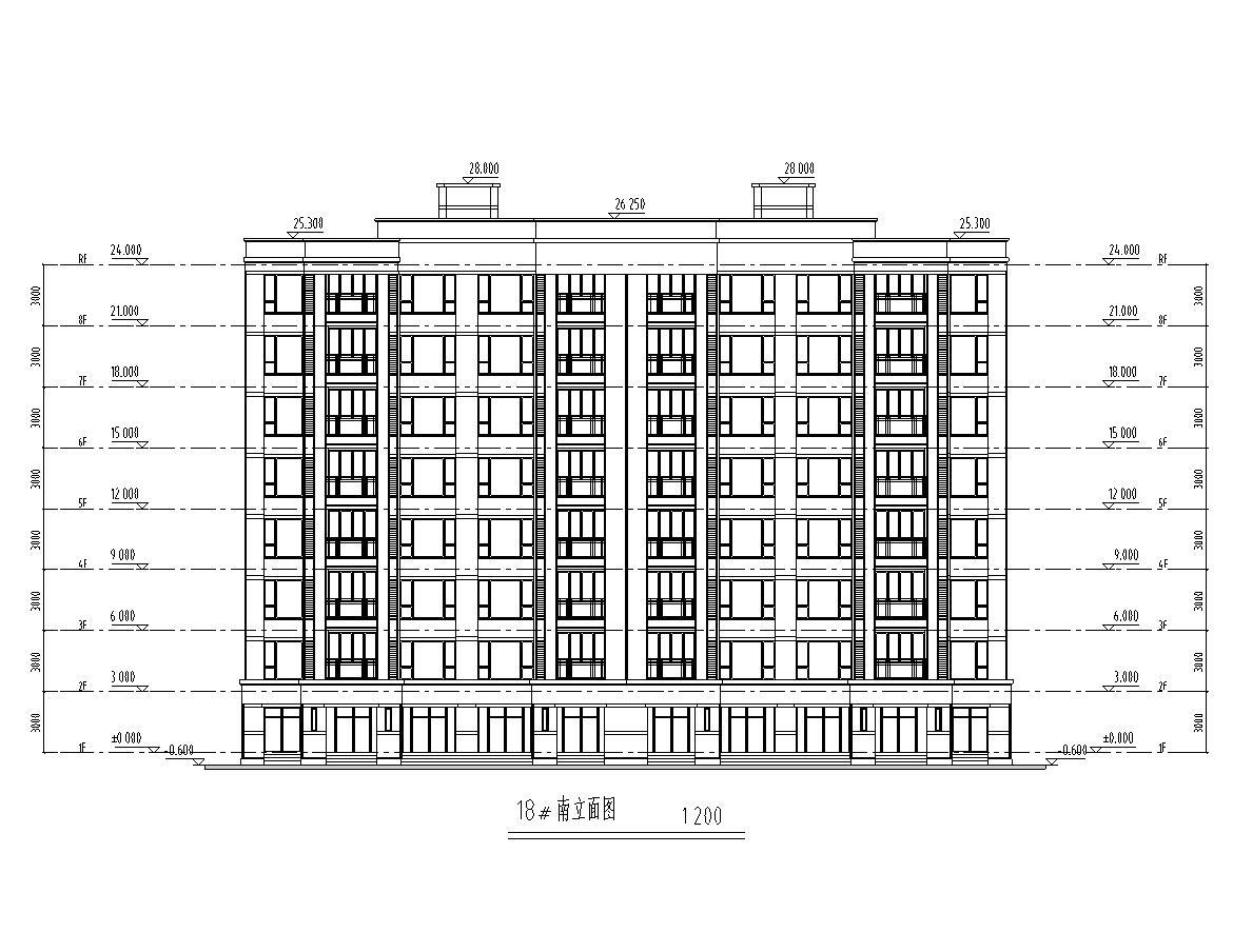 [上海]浦江镇中心商品住宅建筑施工图设计（CAD）施工图下载【ID:149585154】