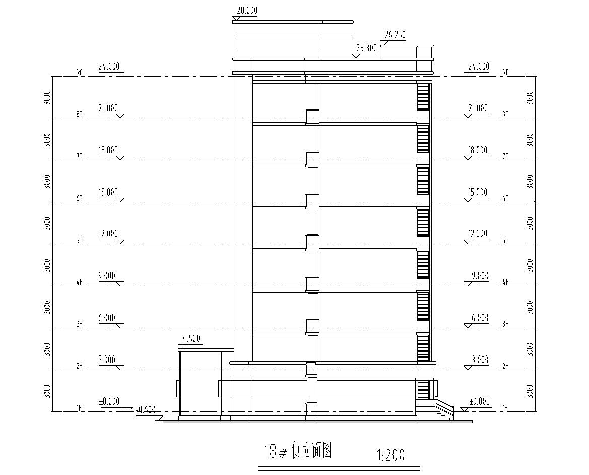 [上海]浦江镇中心商品住宅建筑施工图设计（CAD）cad施工图下载【ID:167948190】