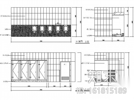 某公寓式办公楼室内装修图cad施工图下载【ID:161815189】