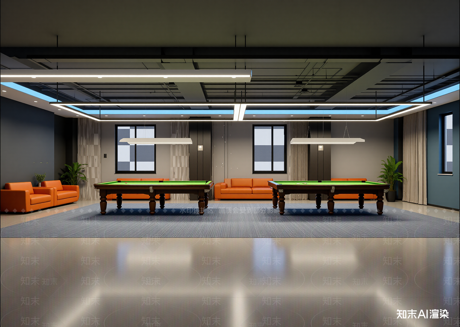台球室3D模型下载【ID:1213990479】