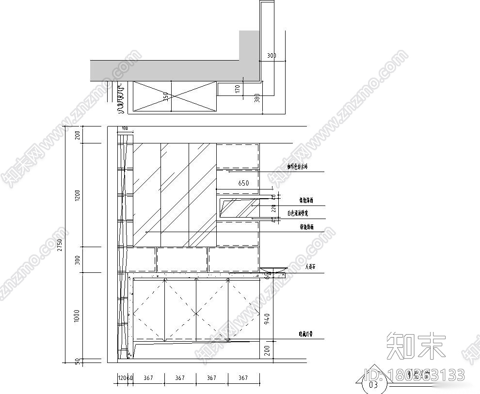 [江苏]现代风水岸枫情130㎡住宅装修施工图施工图下载【ID:180363133】