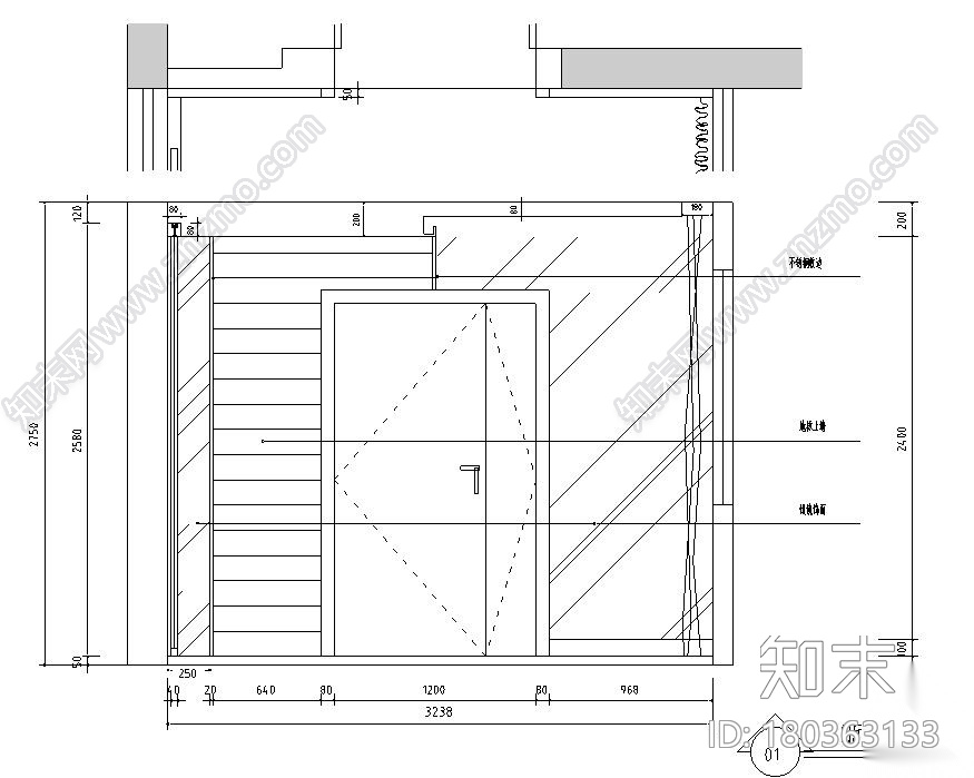 [江苏]现代风水岸枫情130㎡住宅装修施工图施工图下载【ID:180363133】