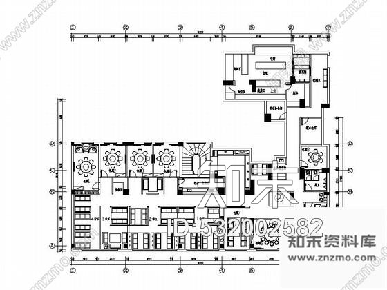 施工图福州两层木质时尚餐厅室内施工图含高清效果图施工图下载【ID:532002582】