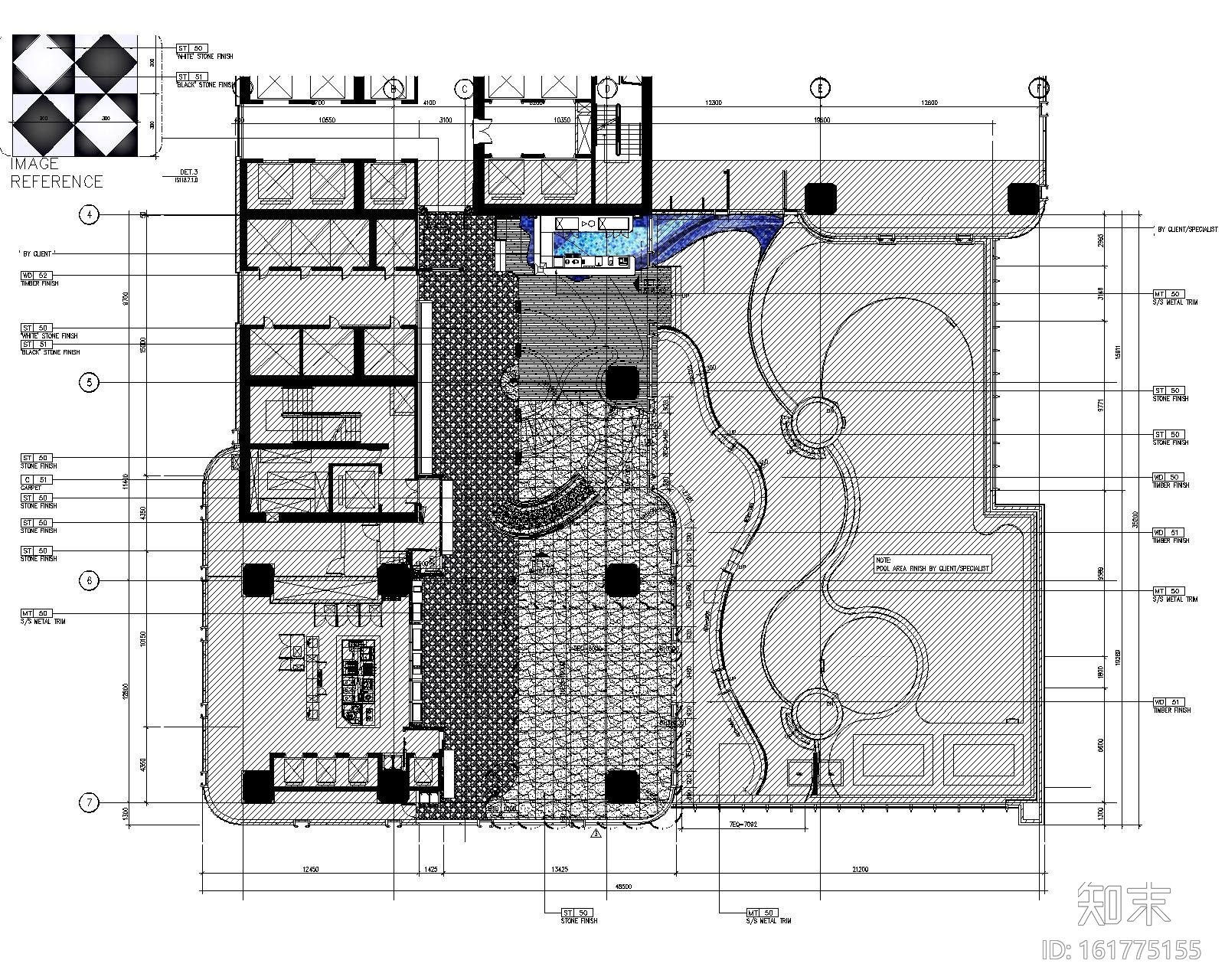 越南时代广场豪华酒店全日制餐厅室内设计施工图cad施工图下载【ID:161775155】