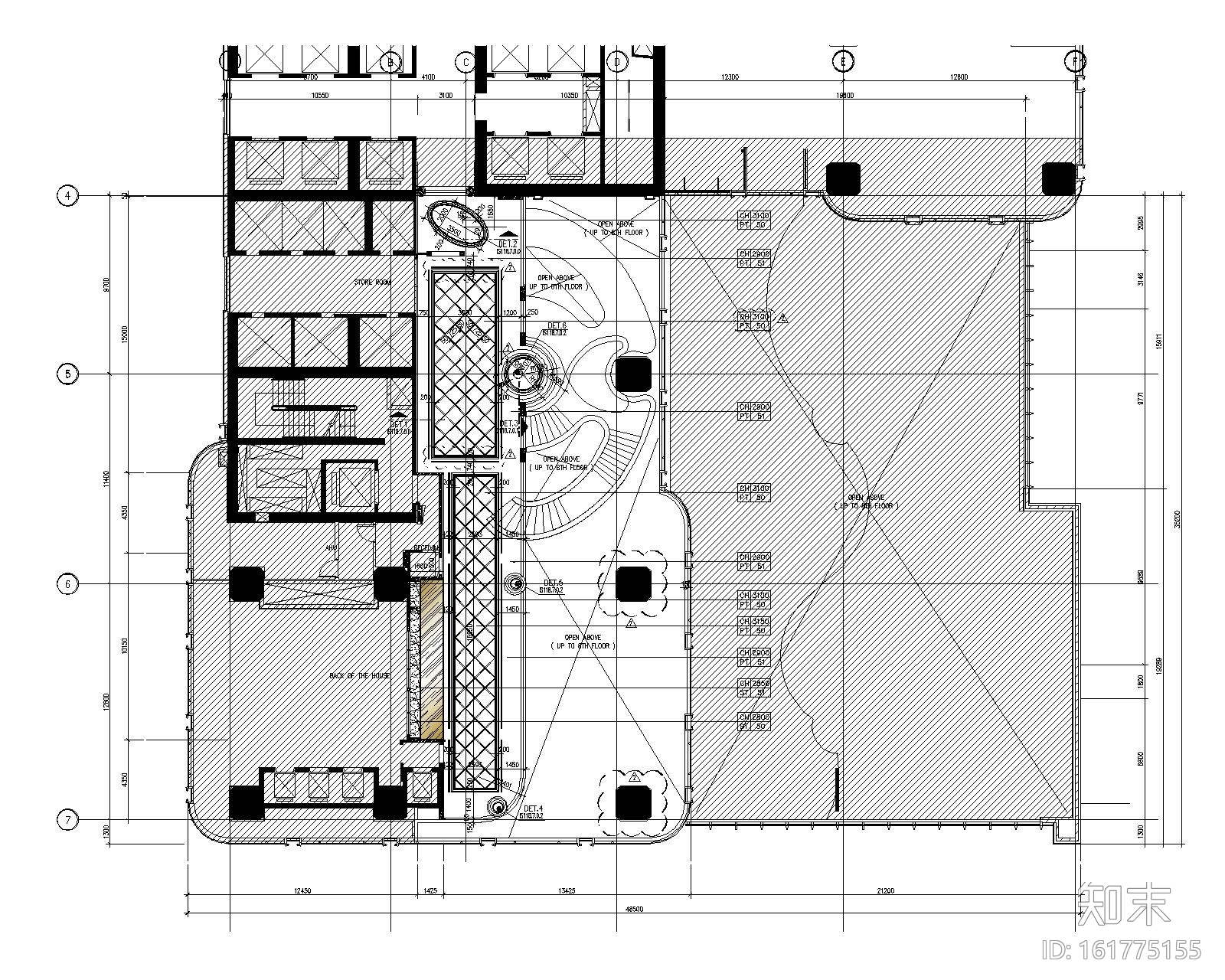 越南时代广场豪华酒店全日制餐厅室内设计施工图cad施工图下载【ID:161775155】