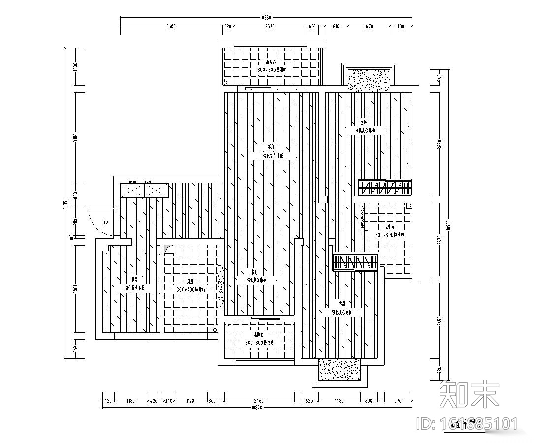 欧式风格实用型家装施工图设计（附实景图）cad施工图下载【ID:161685101】