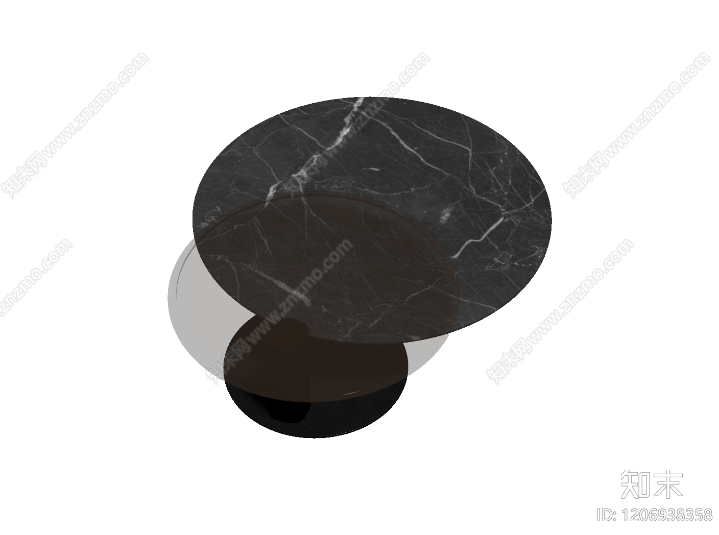 圆形大理石茶几3D模型下载【ID:1206938358】