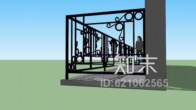 铁阳台SU模型下载【ID:621062565】