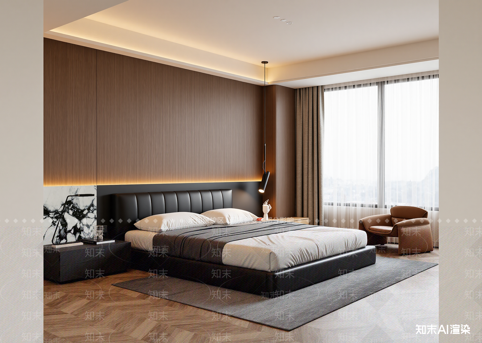 现代酒店客房3D模型下载【ID:1214845059】