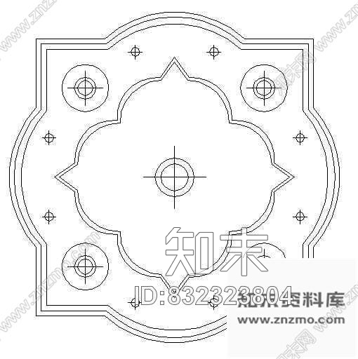 西式天花cad施工图下载【ID:832323804】