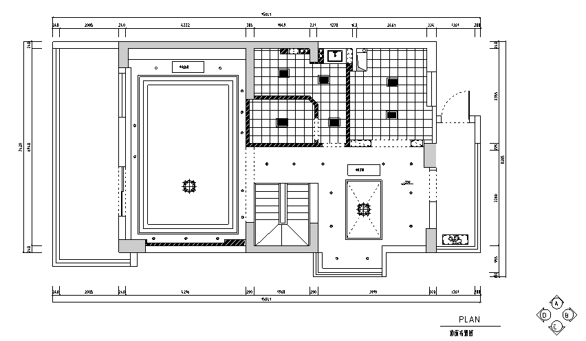 楼兰庭静舍简约小清新复式别墅设计施工图（附效果图）cad施工图下载【ID:161684149】