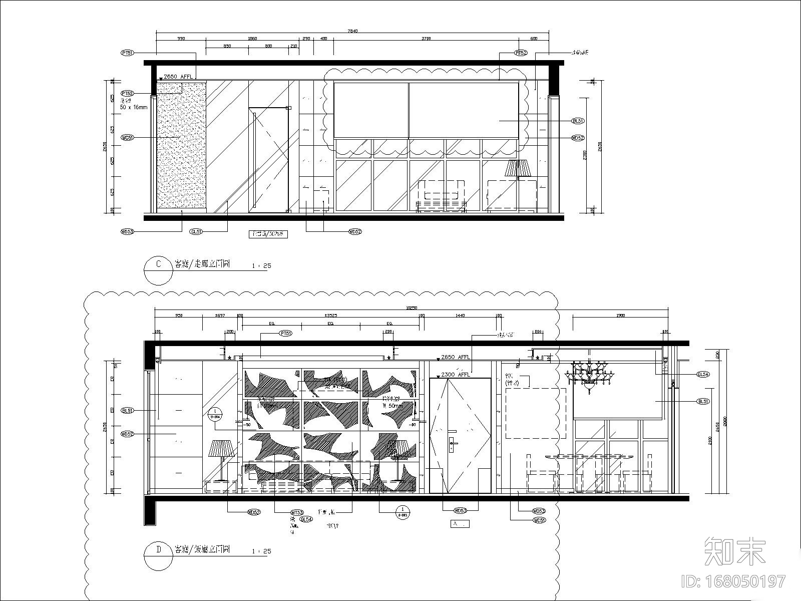 [深圳]梁志天-深圳浅水湾两室两厅户型样板间丨施工图...施工图下载【ID:168050197】