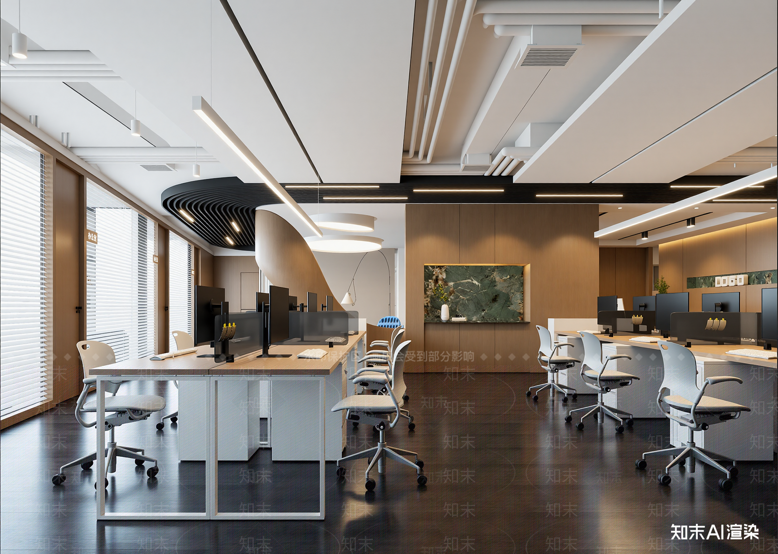 现代办公区3D模型下载【ID:1214681156】